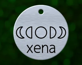 Moon Phases Dog Tag