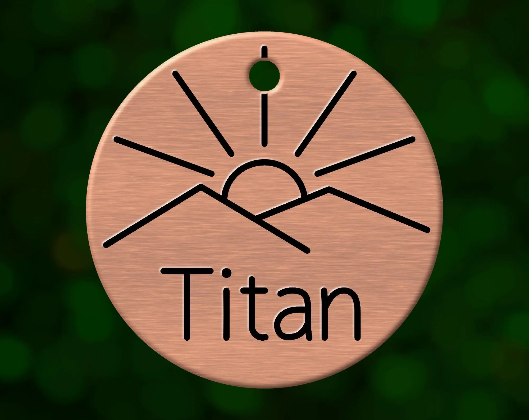 Mountain Sunset Dog Tag
