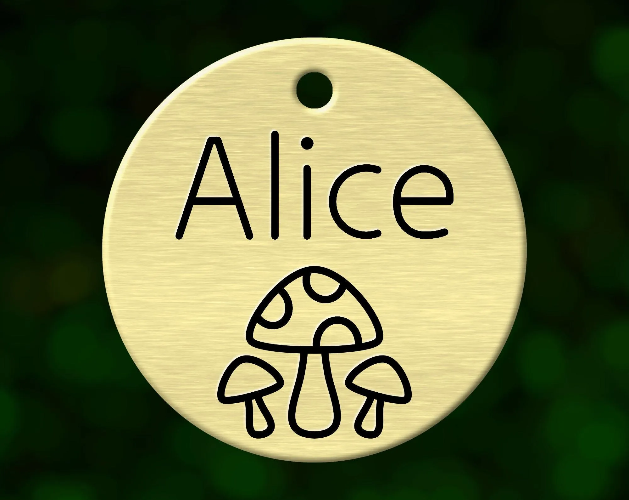 Mushroom Dog Tag