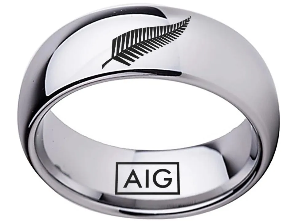 New Zealand All Blacks Ring Silver Ring Tungsten Rugby #allblacks #rugby