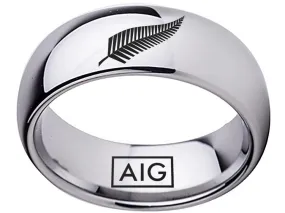 New Zealand All Blacks Ring Silver Ring Tungsten Rugby #allblacks #rugby