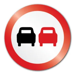 No overtaking 600mmx600mm (Rigid PVC)