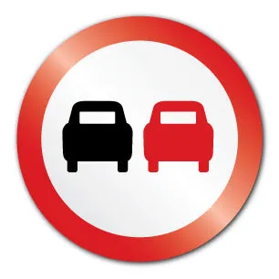 No overtaking 600mmx600mm (Self Adhesive)