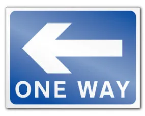ONE WAY (left) (Self Adhesive)