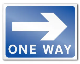 ONE WAY (right) (Rigid PVC)