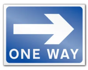 ONE WAY (right) (Rigid PVC)