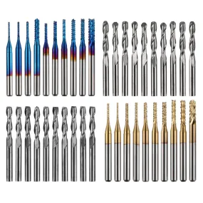 [Open Box] MC40A, 1/8" Shank, CNC Cutter Milling Carving Bit Set, 40-PCS