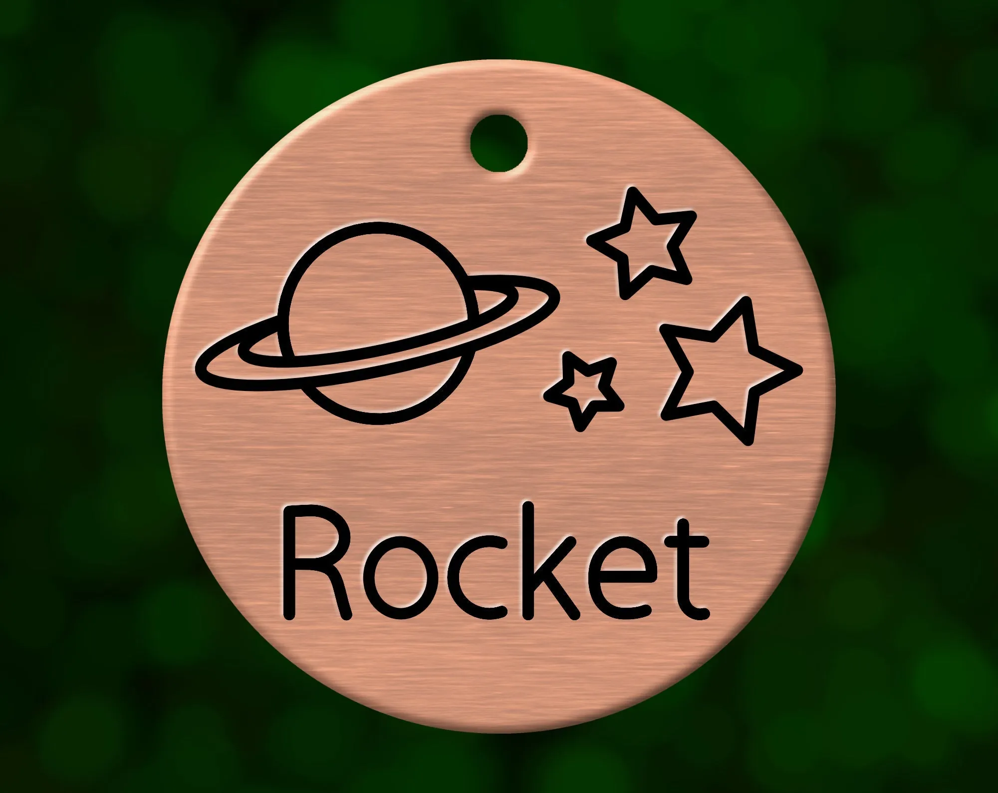 Outer Space Dog Tag