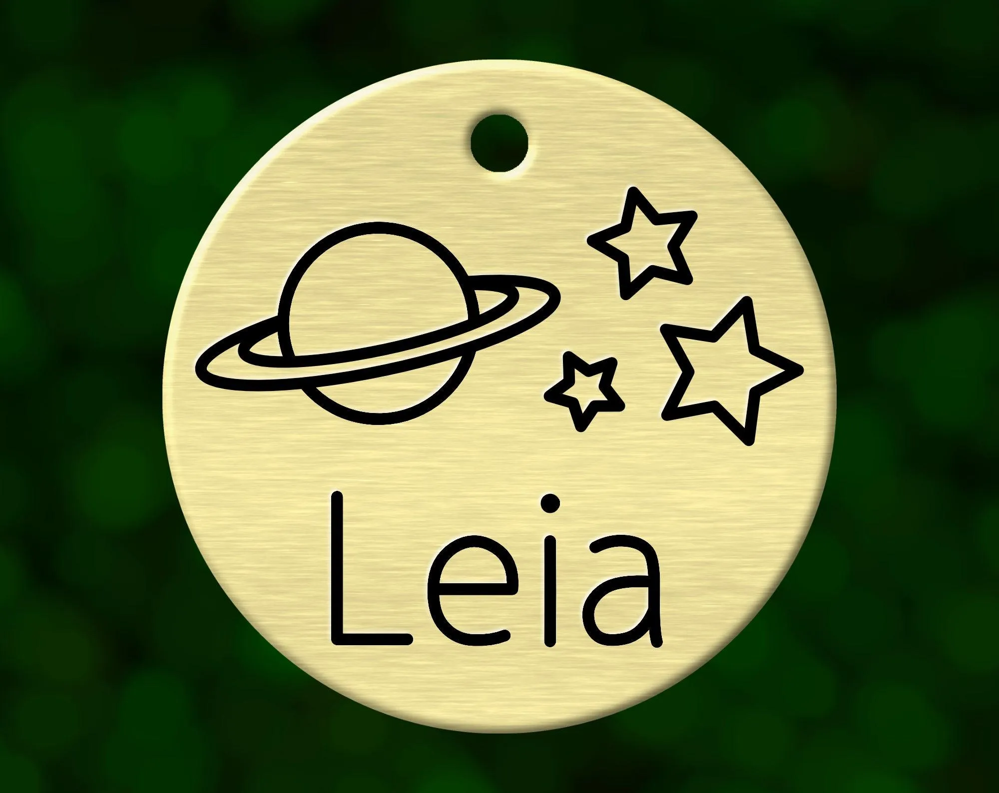 Outer Space Dog Tag