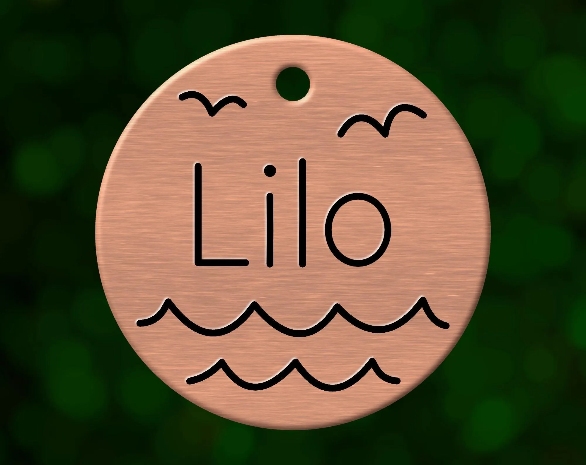 Pacific Ocean Dog Tag