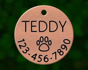 Paw Print Dog Tag