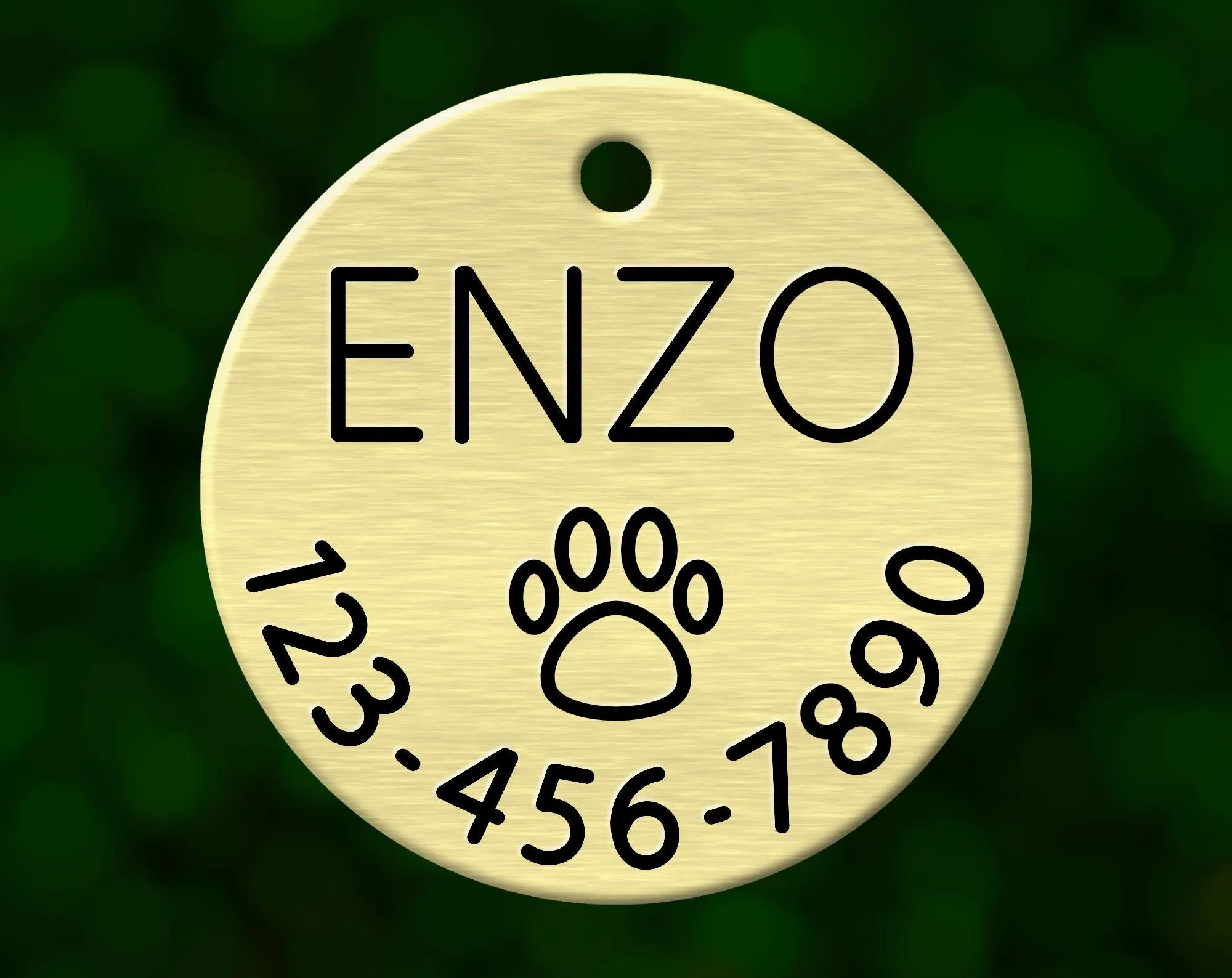 Paw Print Dog Tag