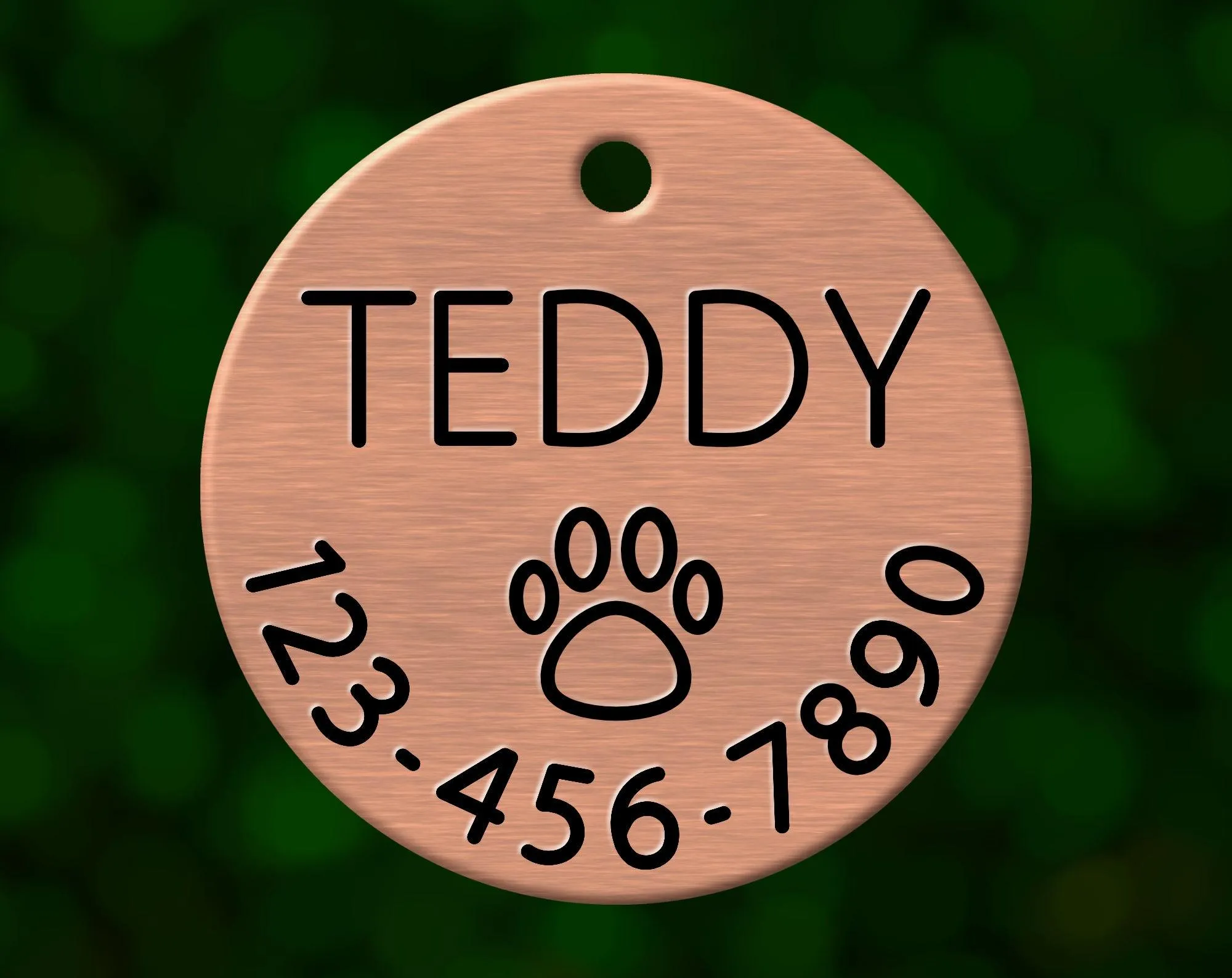 Paw Print Dog Tag