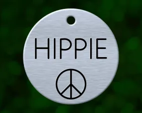 Peace Sign Dog Tag