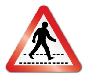 Pedestrian crossing symbol (Rigid PVC)