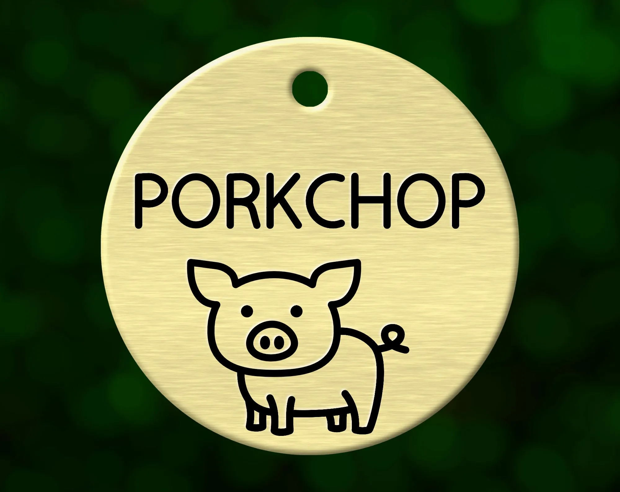 Pig Dog Tag