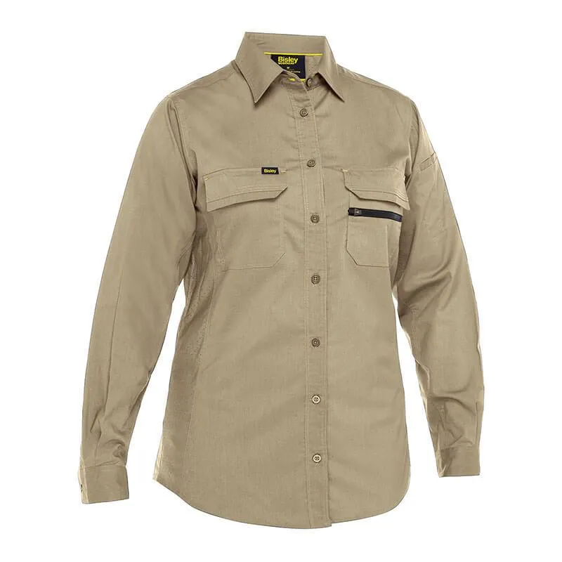 PIP Bisley Women's Ripstop Work Shirt w/X-Airflow 400W6490