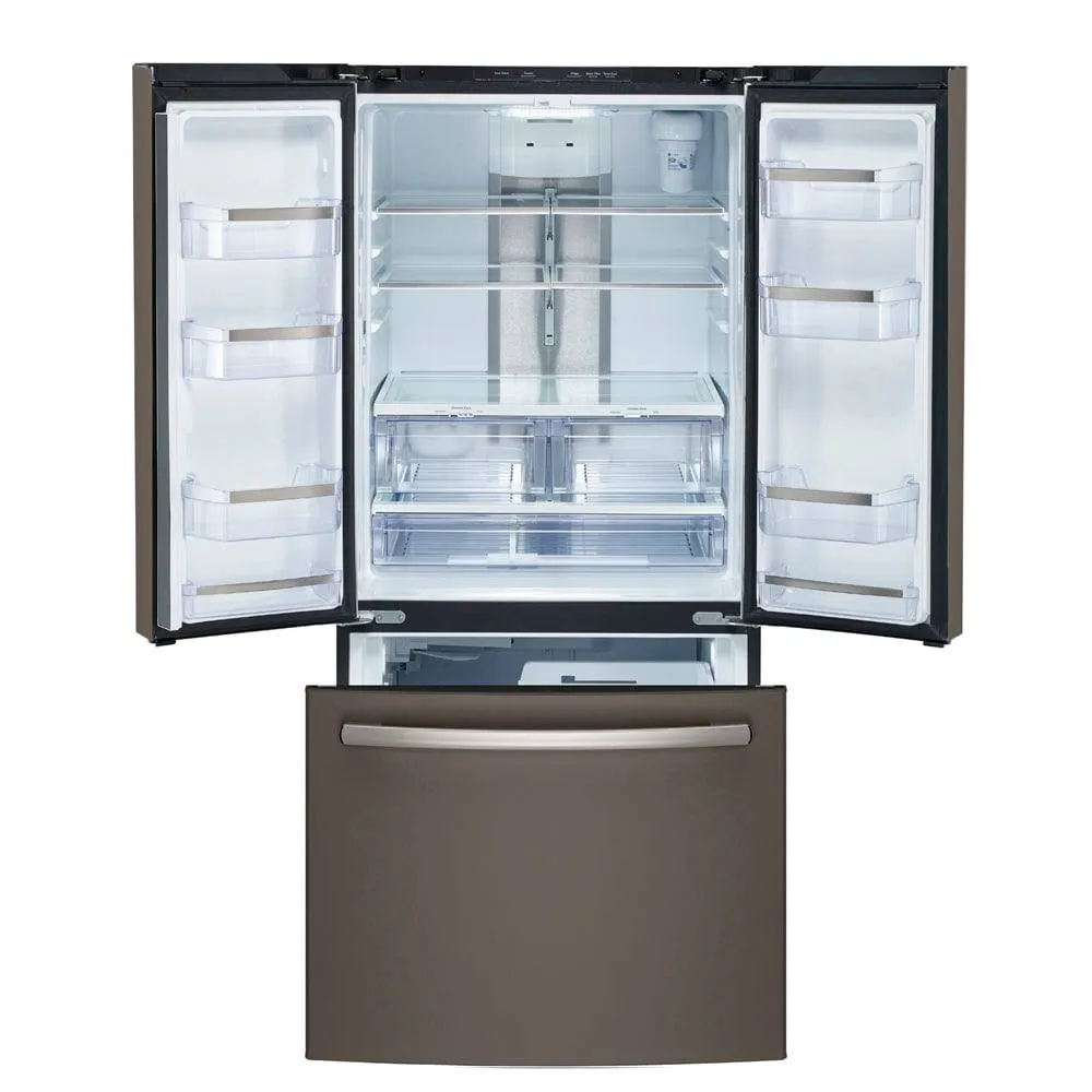 PNE25NMLKES - REFRIGERATORS - GE Profile - French 3-Door - Grey - Open Box