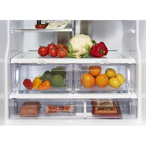 PNE25NMLKES - REFRIGERATORS - GE Profile - French 3-Door - Grey - Open Box