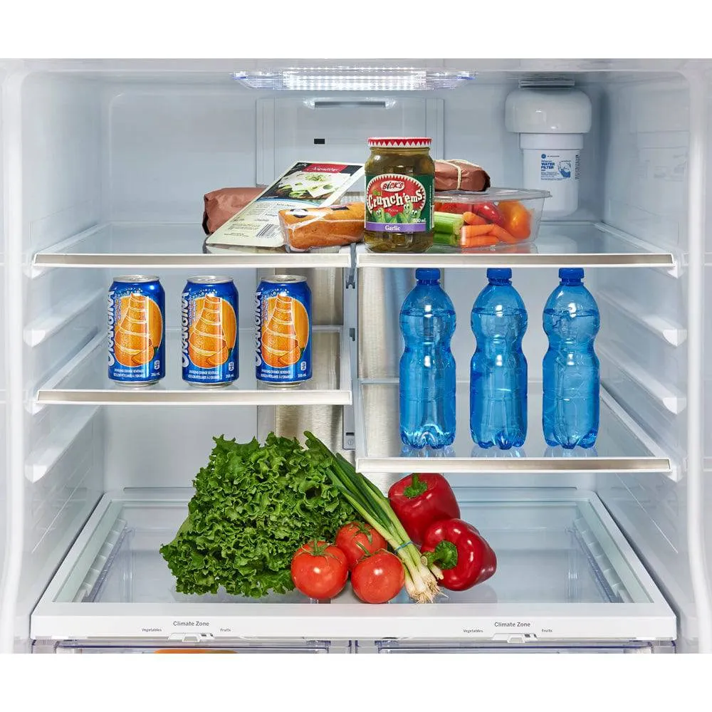 PNE25NMLKES - REFRIGERATORS - GE Profile - French 3-Door - Grey - Open Box