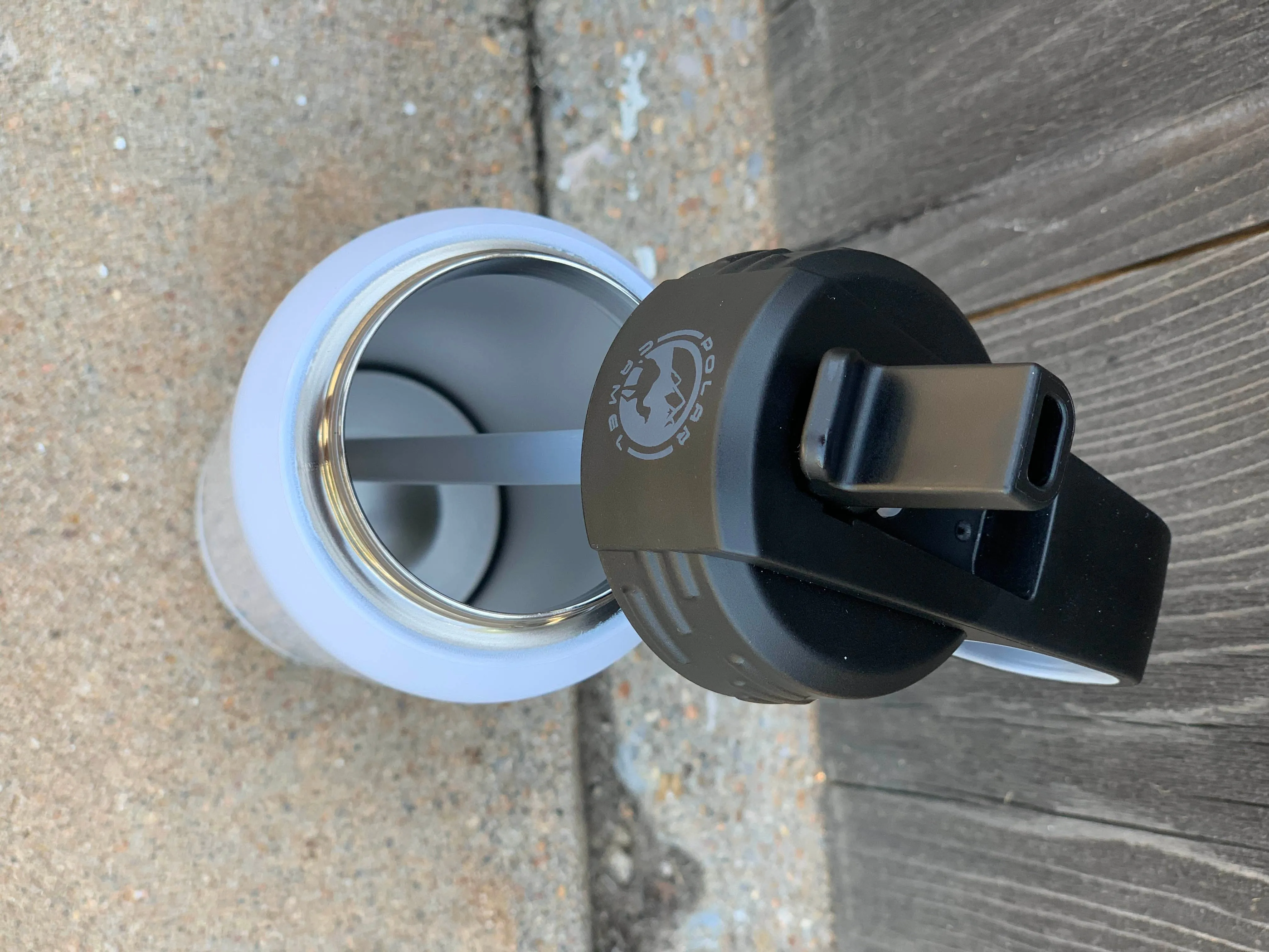 PREORDER ONLY - Black Ghost 32 oz Stainless Steel Powder Coated Blank Insulated Sport Water Bottle Polar Camel