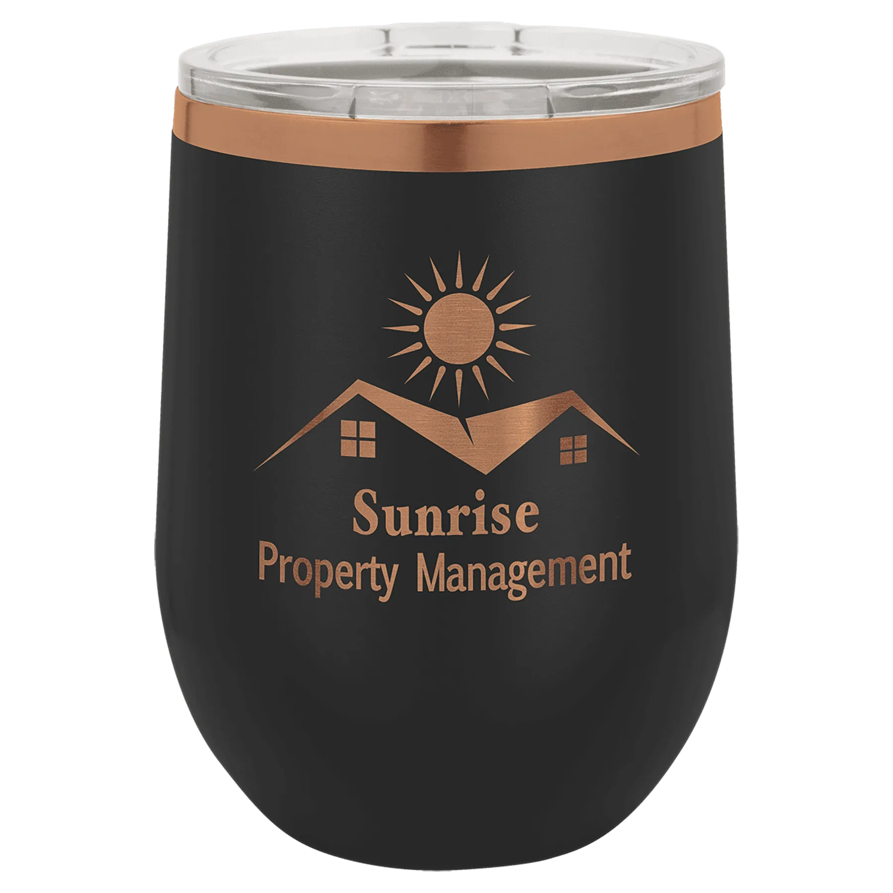 PRESALE ONLY - Copper Ion-Plated 12 oz Blank Stainless Steel Insulated Stemless Wine Tumbler with Lid
