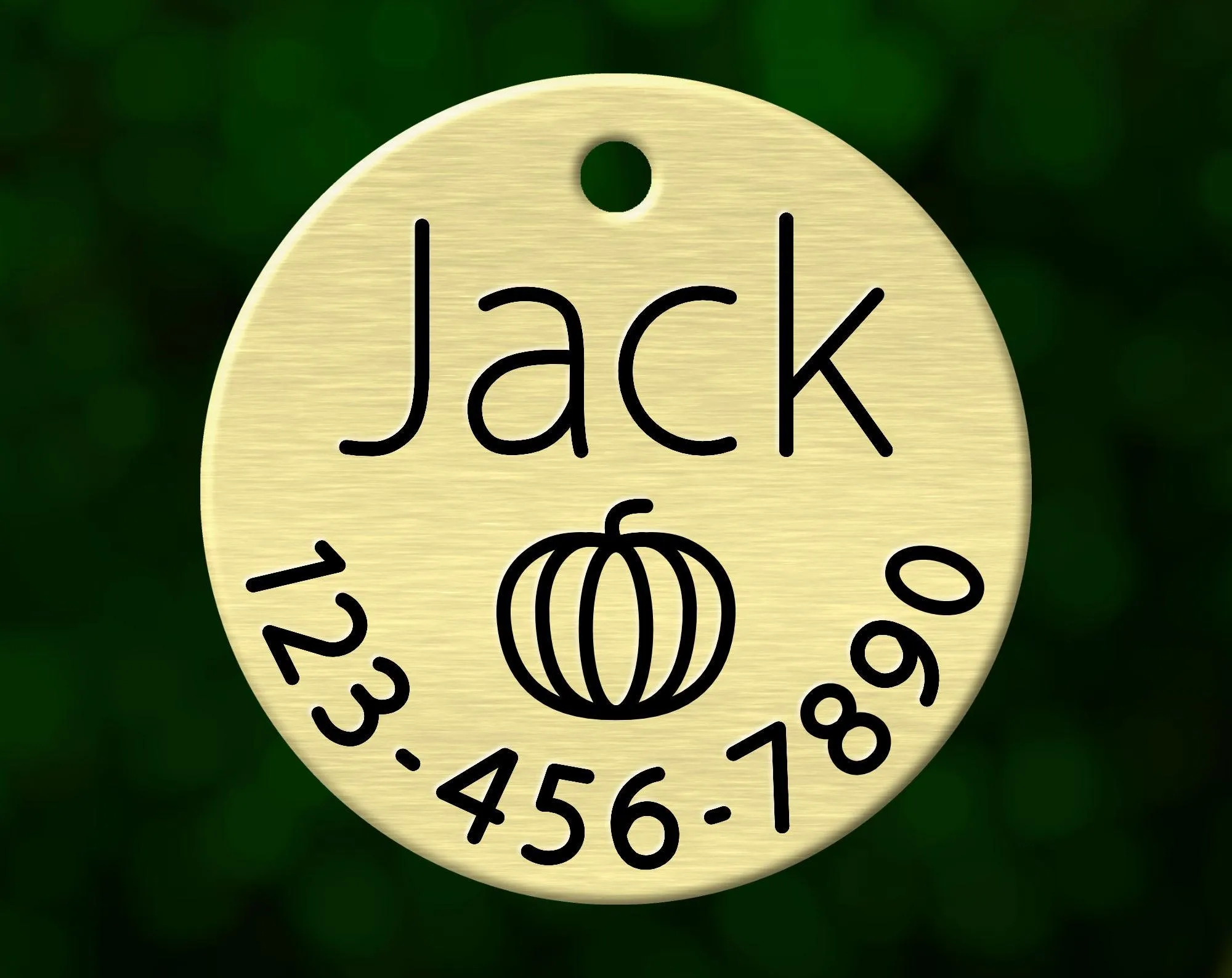 Pumpkin Dog Tag