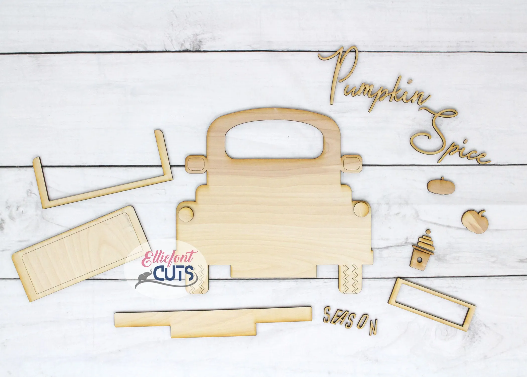 Pumpkin Spice DIY Wood Truck Kit