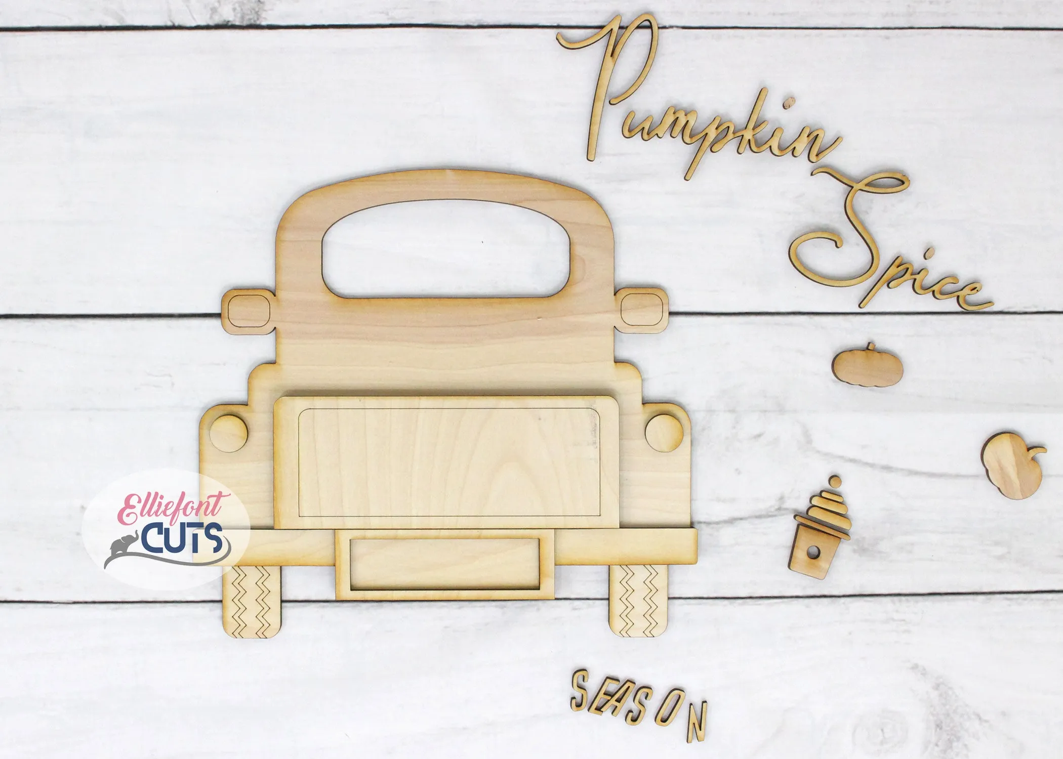 Pumpkin Spice DIY Wood Truck Kit