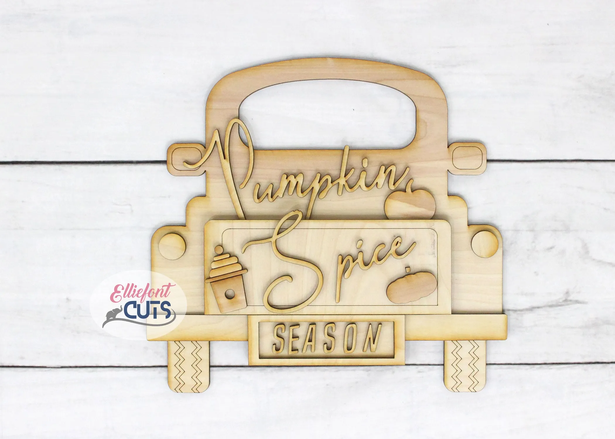 Pumpkin Spice DIY Wood Truck Kit