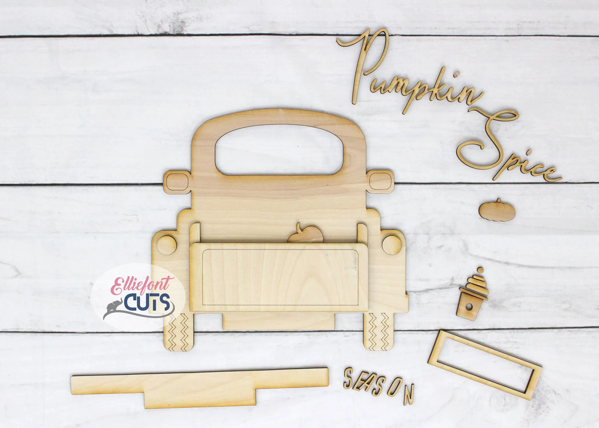 Pumpkin Spice DIY Wood Truck Kit