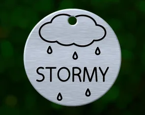 Rain Cloud Dog Tag