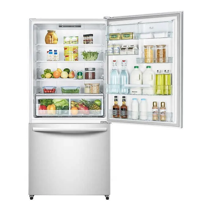 RB17N6DWE - REFRIGERATORS - Hisense - Bottom Freezer - White - Open Box