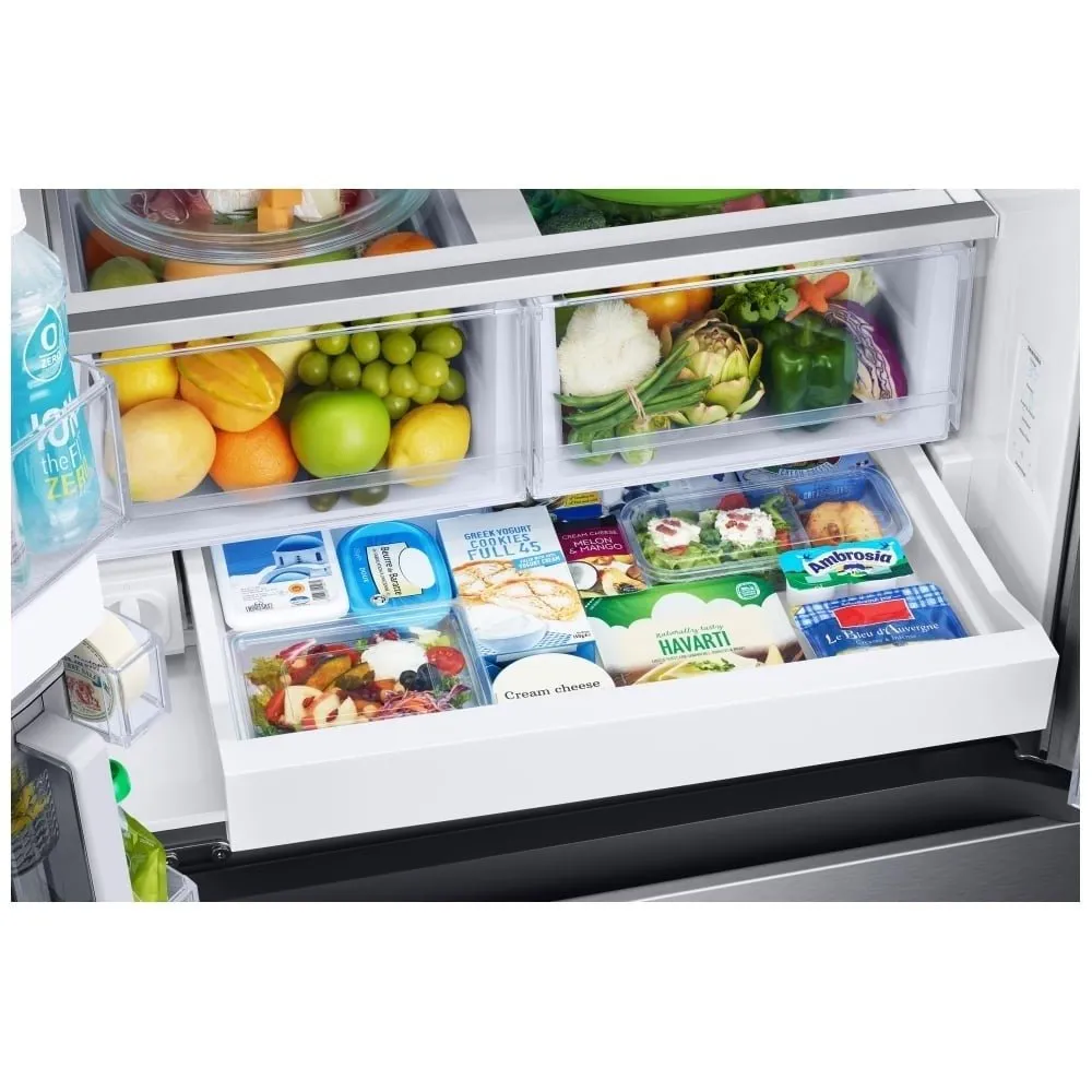 RF25C5551SG - REFRIGERATORS - Samsung - French 3-Door - Black Stainless - Open Box