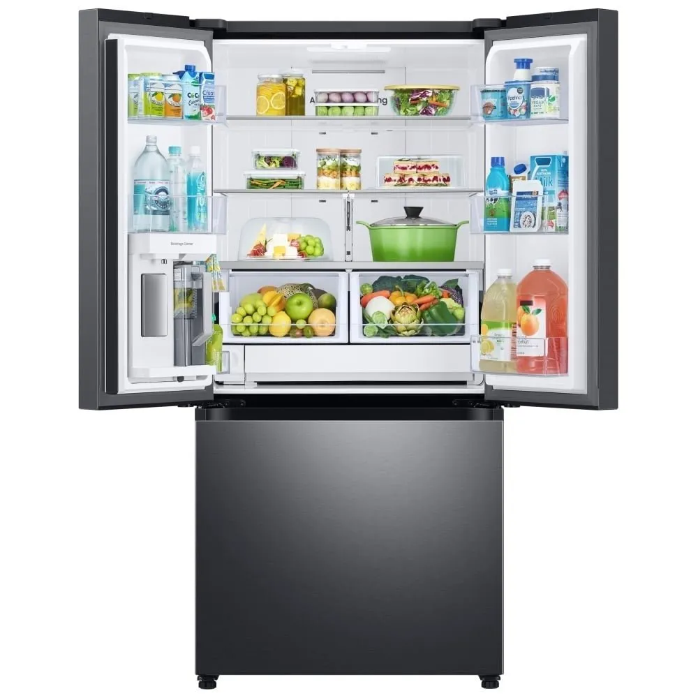 RF25C5551SG - REFRIGERATORS - Samsung - French 3-Door - Black Stainless - Open Box