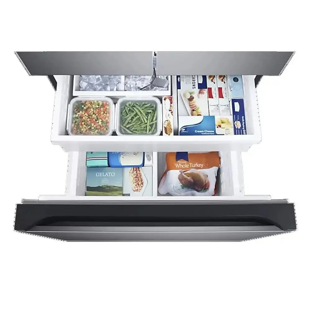 RF25C5551SG - REFRIGERATORS - Samsung - French 3-Door - Black Stainless - Open Box
