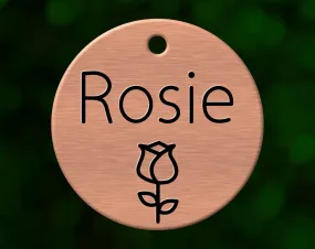 Rose Dog Tag