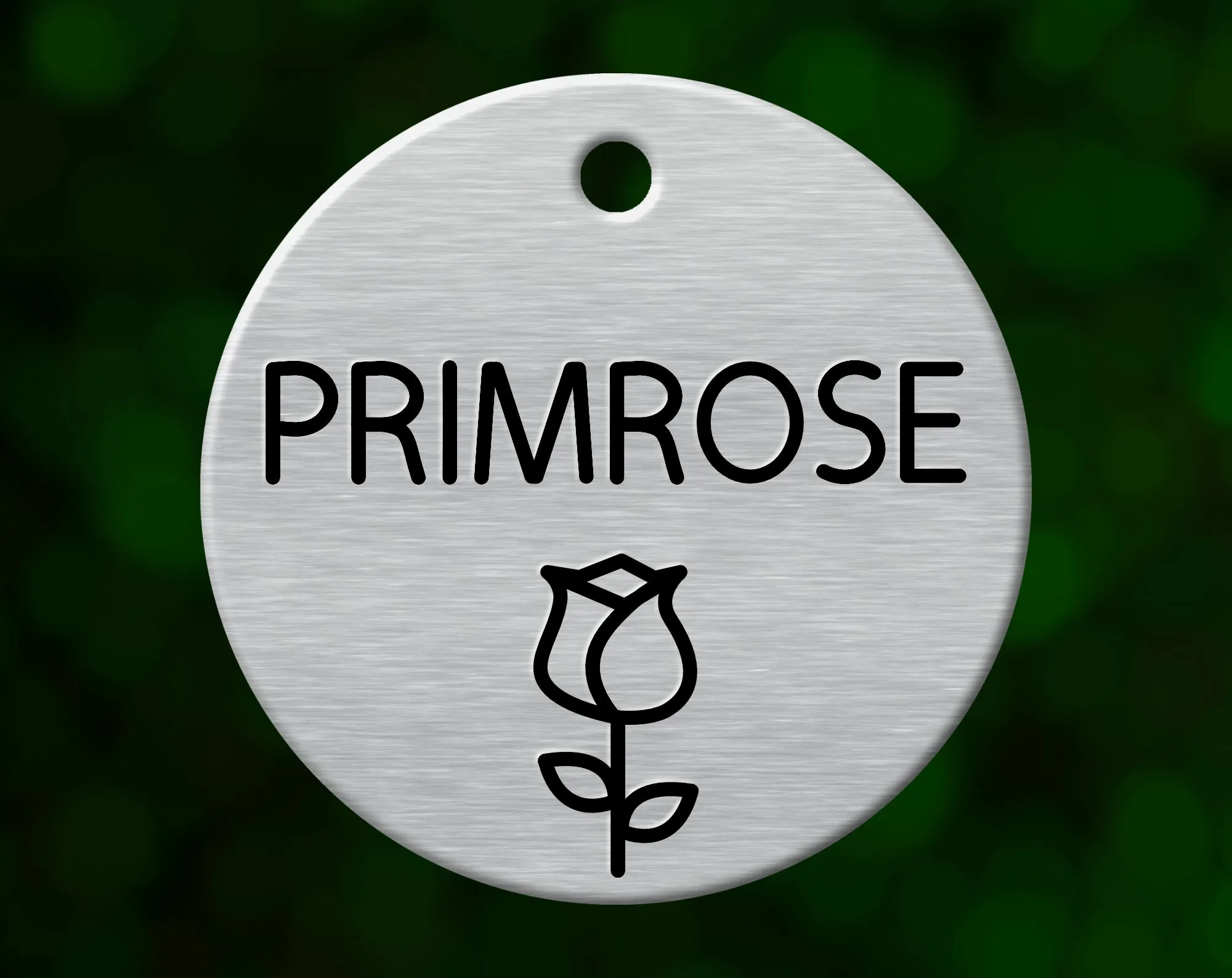 Rose Dog Tag