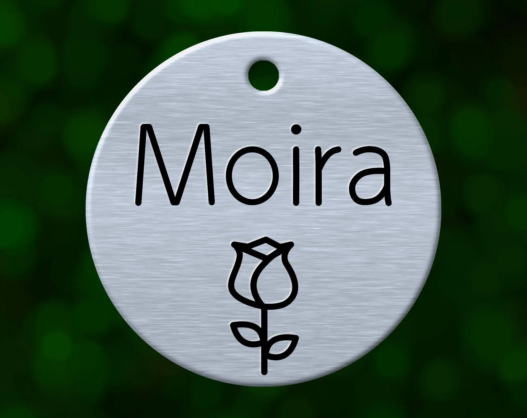 Rose Dog Tag