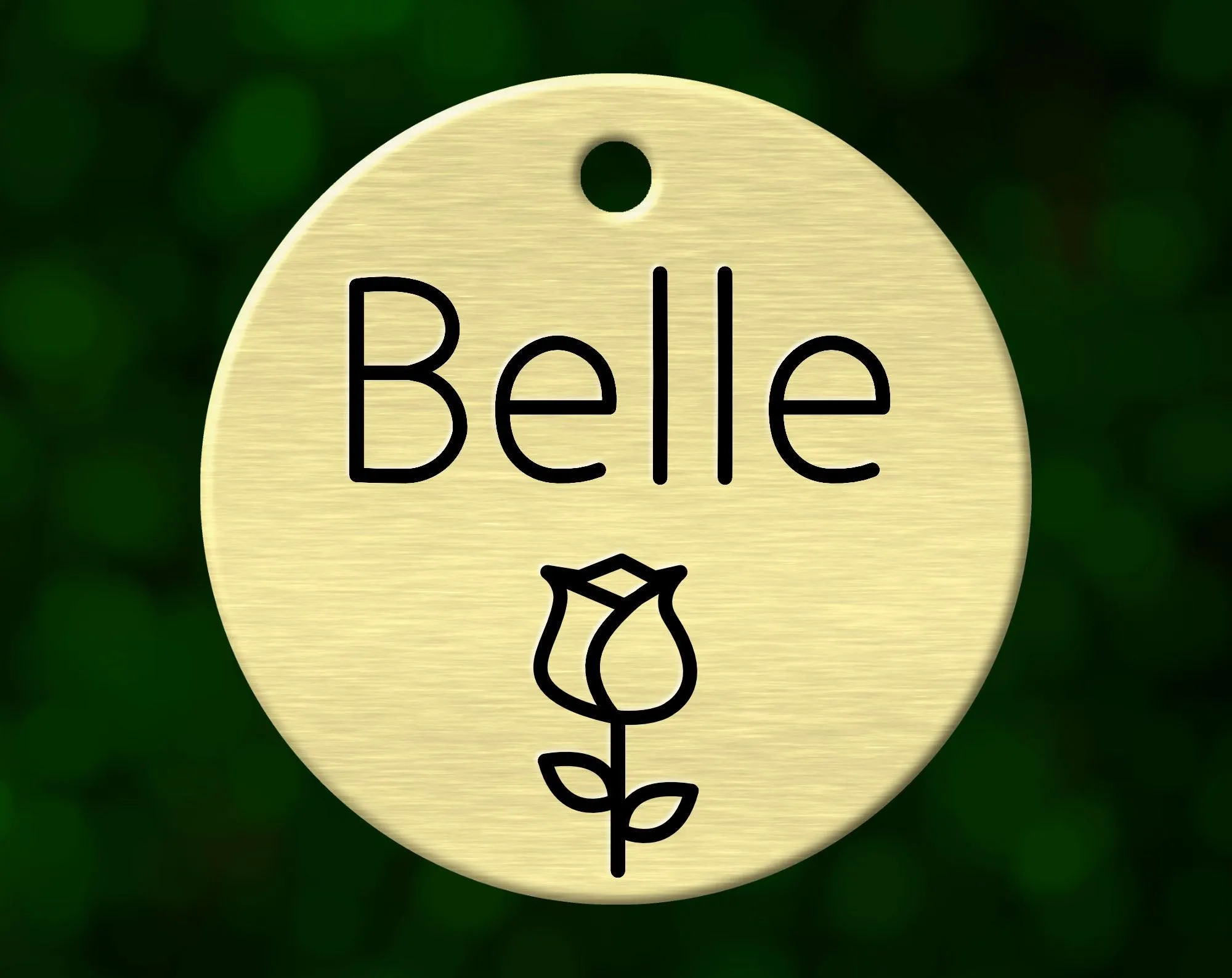 Rose Dog Tag