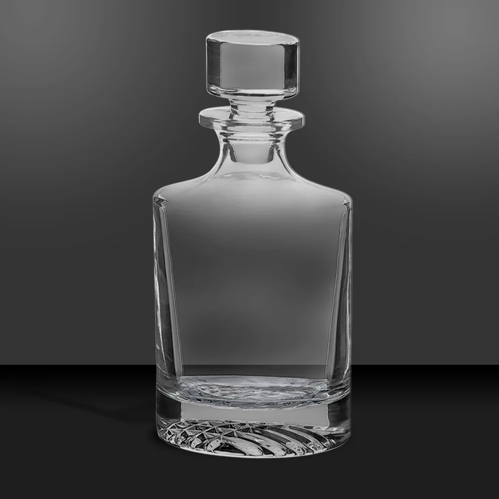 Round Glass Whiskey Decanter  in Gift Box