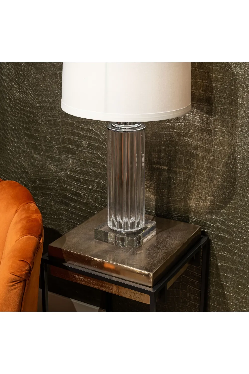 Rustic Aluminum End Table | OROA Calloway
