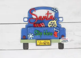 Santa Stop Here DIY Wood Truck Kit