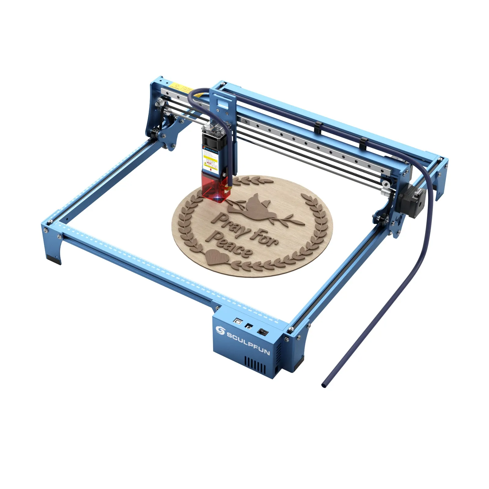 SCULPFUN S10 10W Laser Engraver   Air Pump   40x40cm Honeycomb Panel
