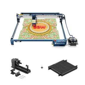 SCULPFUN S30 Ultra 33W Laser Engraver   RA Pro Max Roller&Chuck   H3 Honeycomb Panel 60*60cm