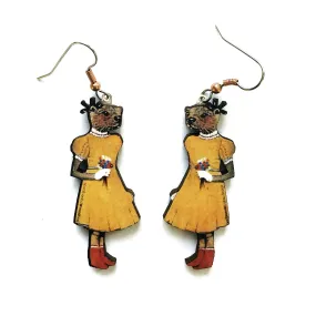 Show Your Otter Love with Style: Eco-Friendly Otter Girl Earrings (Handmade in the USA)