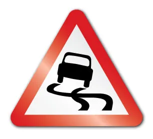 Slippery road symbol (Rigid PVC)