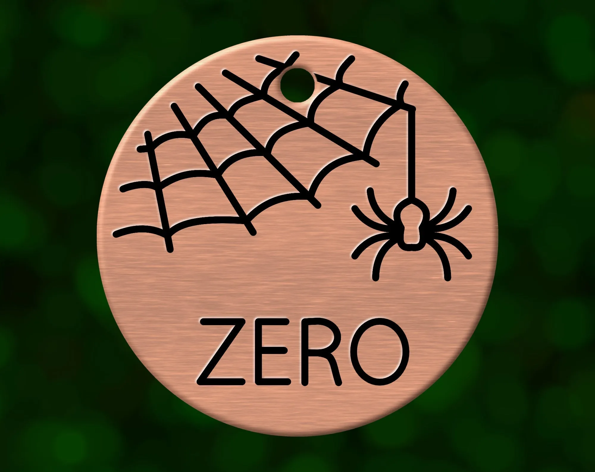 Spiderweb Dog Tag
