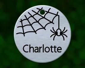 Spiderweb Dog Tag