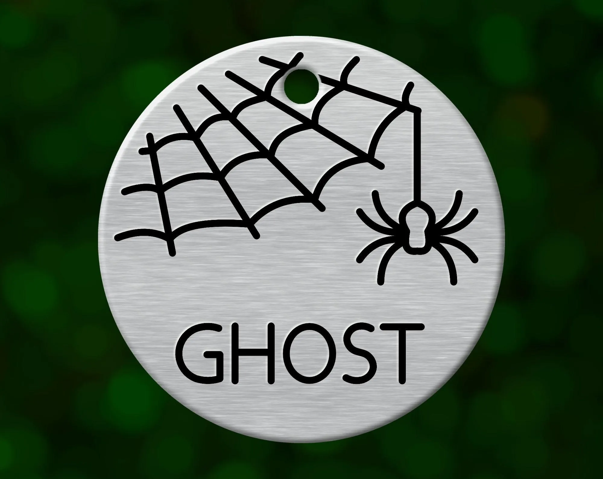 Spiderweb Dog Tag